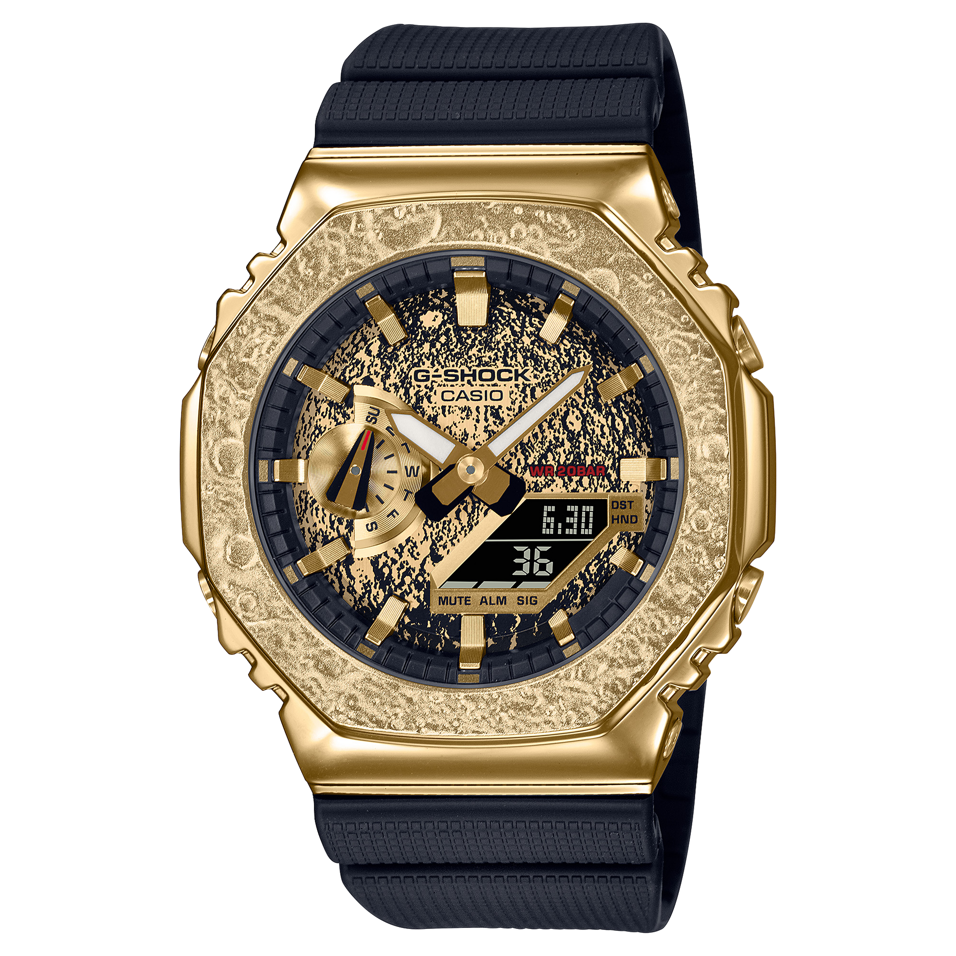 Casio G-Shock Black-Gold Digital Watch GM-2100MG-1ADR