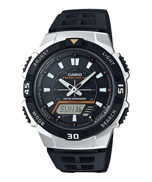 Casio solar-powered watch with black resin band AQ-S800W-1EVDF