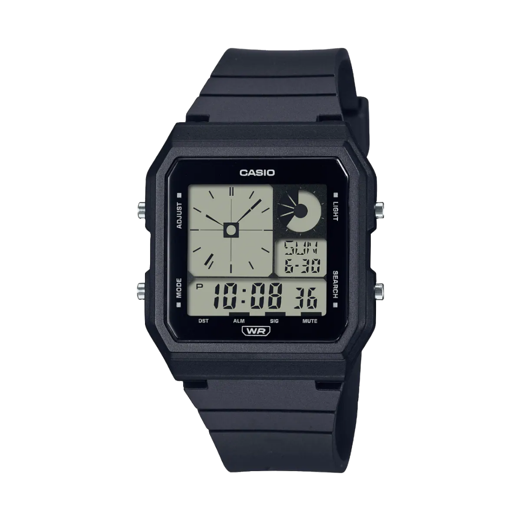 Casio digital resin strap watch with black dial LF-20W-1ADF