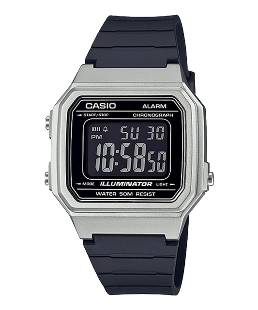 Casio digital resin strap watch with white dial W-217HM-7BVDF