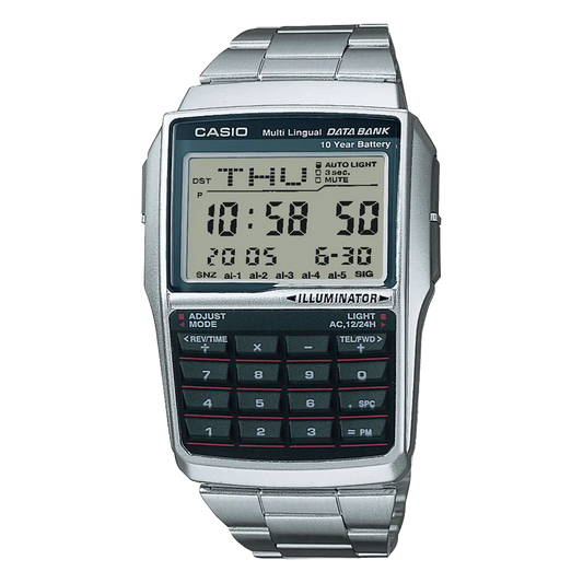 Casio digital resin strap watch with black dial CA-32D-1ADF