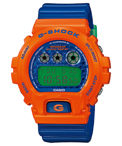 Casio G‑Shock Orange Blue Watch DW‑6900SC‑4DR