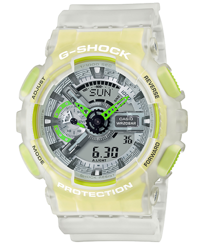 Casio G‑Shock White-Green Transparent Watch GA‑110LS‑7ADR