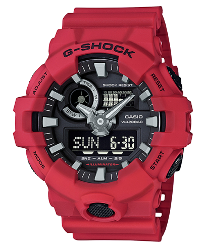 Casio G‑Shock Red Sport Watch GA‑700‑4ADR