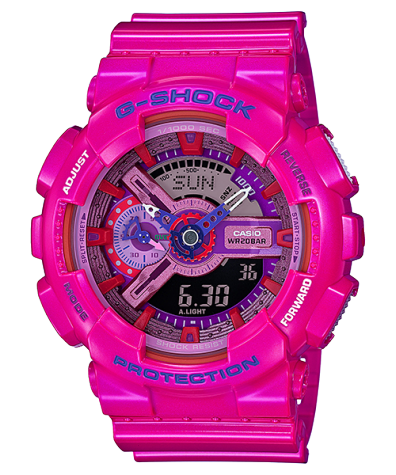 Casio G‑Shock Pink Analog‑Digital Watch GA‑110MC‑4ADR